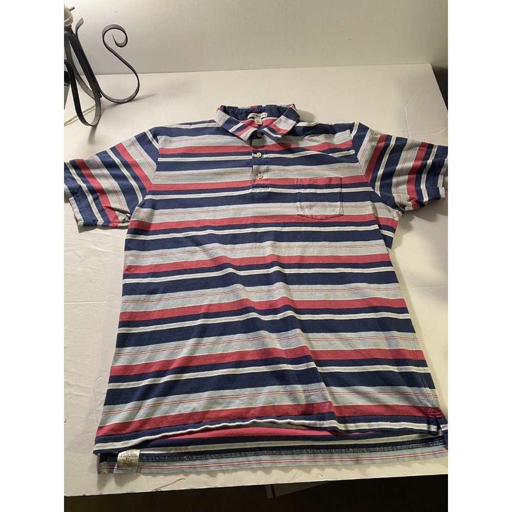 Peter Millar Mens Striped Polo Golf Shirt Large L Multi Color Striped - Picture 4 of 7
